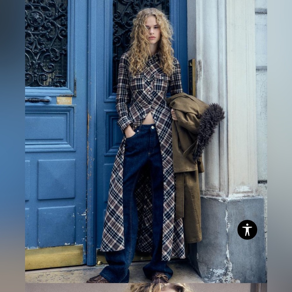 Zara Plaid Dress/ Jacket